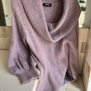 Express Size Small Lavender Cowl Neck Sweater